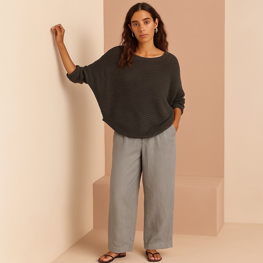 Poetry Wool Linen Wide Leg Pants Size 12